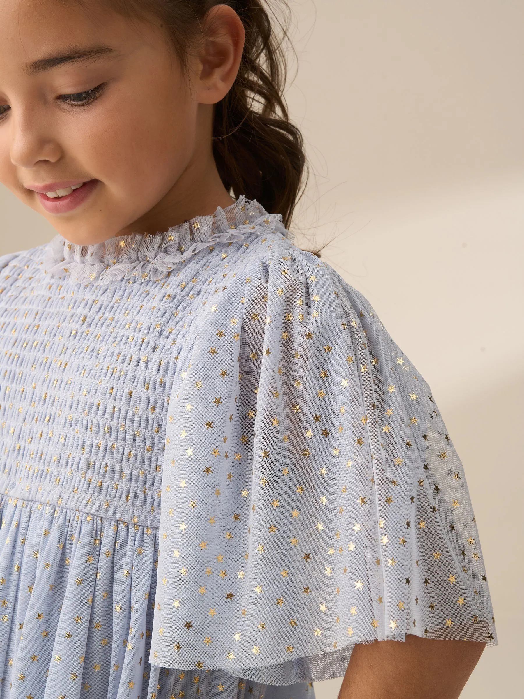 Angel & Rocket Xeni meshjurk met folieprint