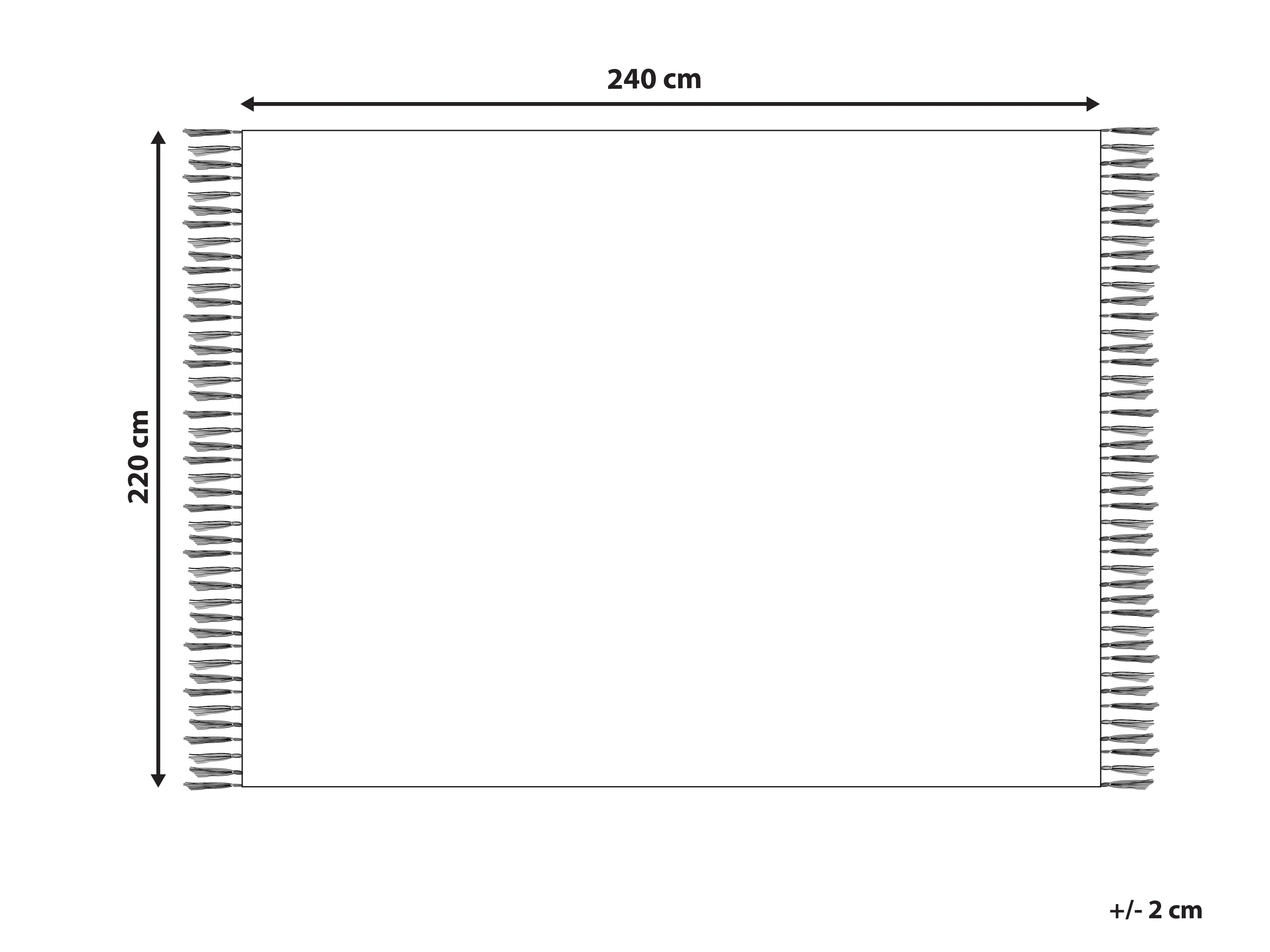 Sprei TOUTLI Katoen 220 x 240 cm Lichtbeige