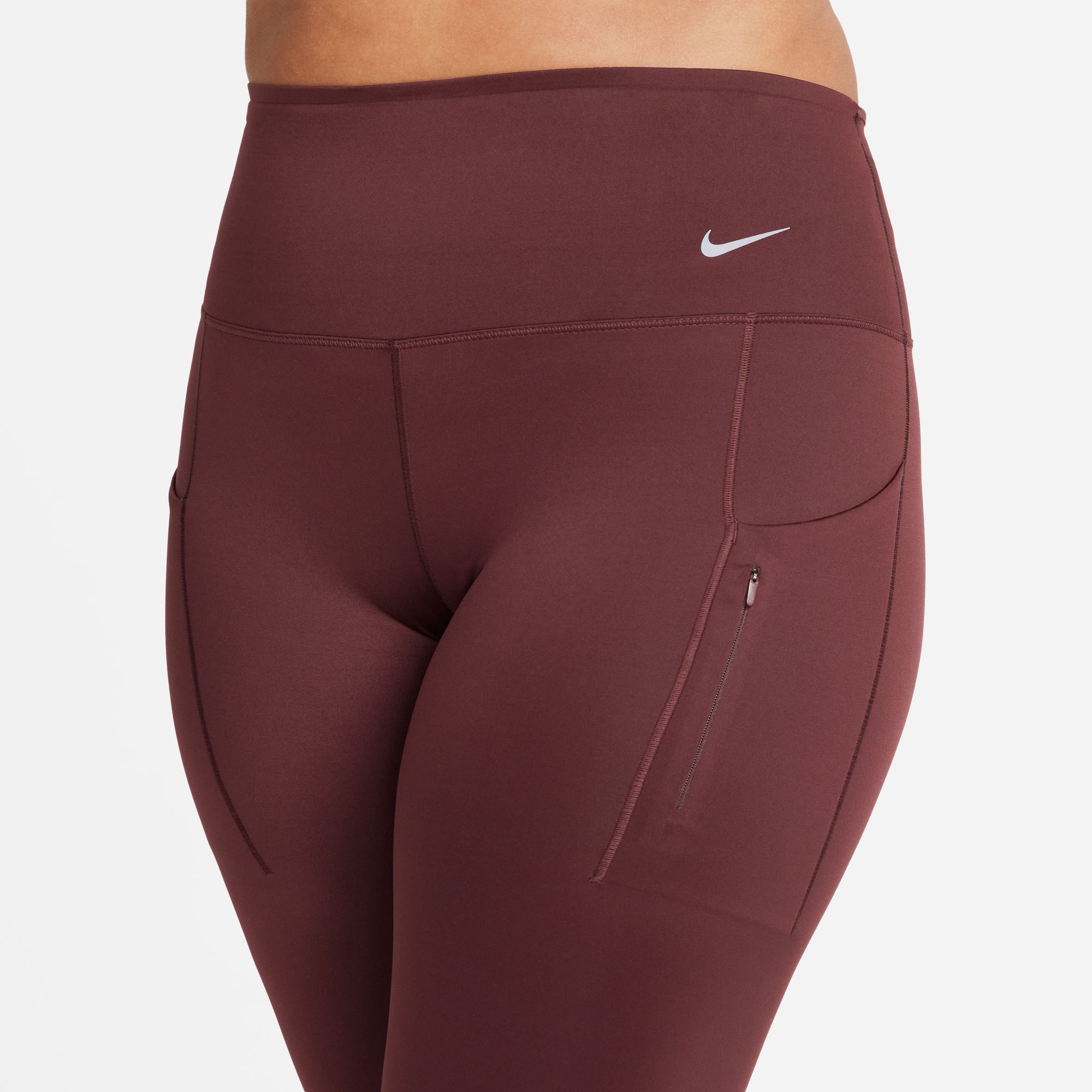 Go High Waist Tights Dame 652/Burgundy Crush/Black