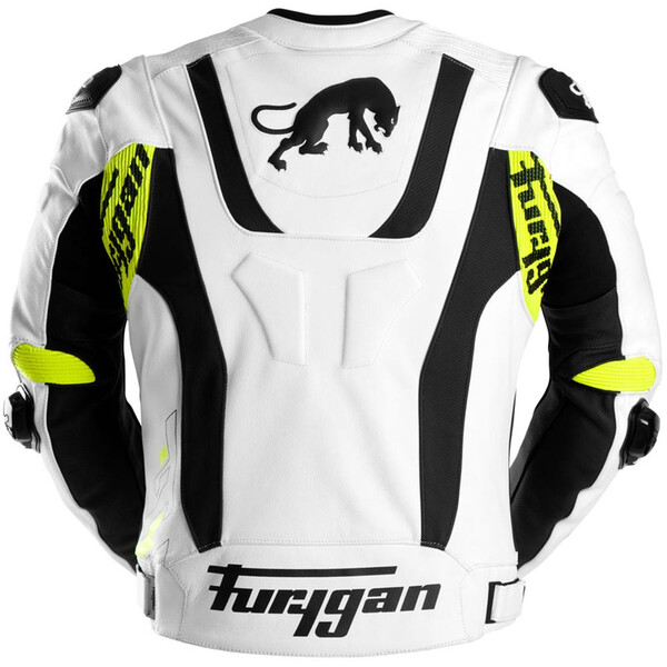 Furygan - Blouson Raptor Evo 3 Blanc / Noir / Jaune fluo