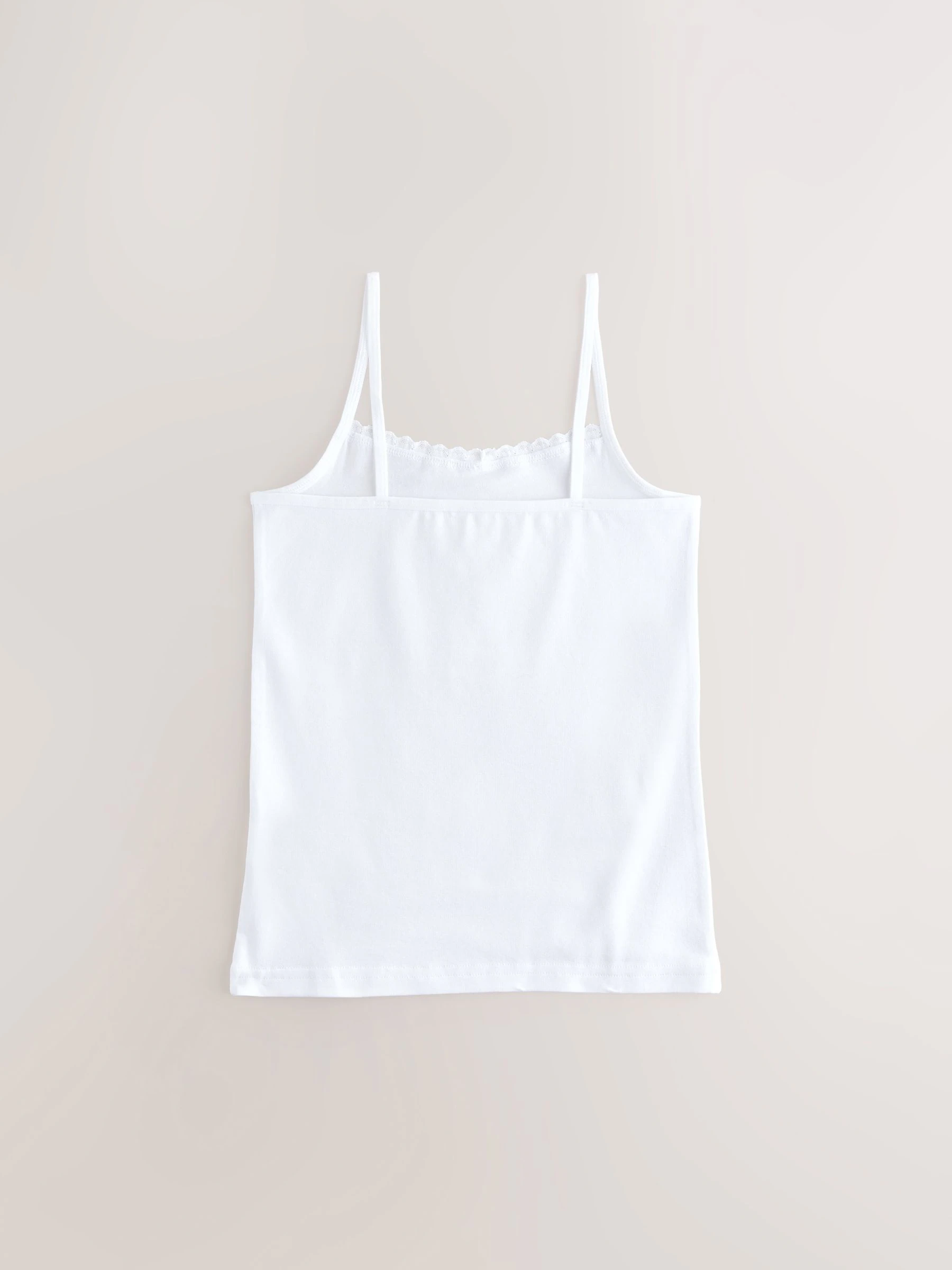 Wit - Elastische cami-hemdjes met bandjes (1,5-16jr)