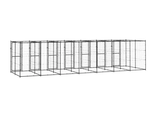 Chenil extérieur cage enclos 770 x 220 x 180 cm 02_0000382
