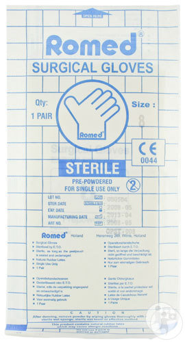 Pontos Gants Chirurgicaux Stériles Jetables Latex Taille 8 1 Paire