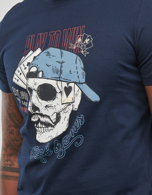 Jack & Jones - JORROXBURY TEE SS CREW NECK - Marine
