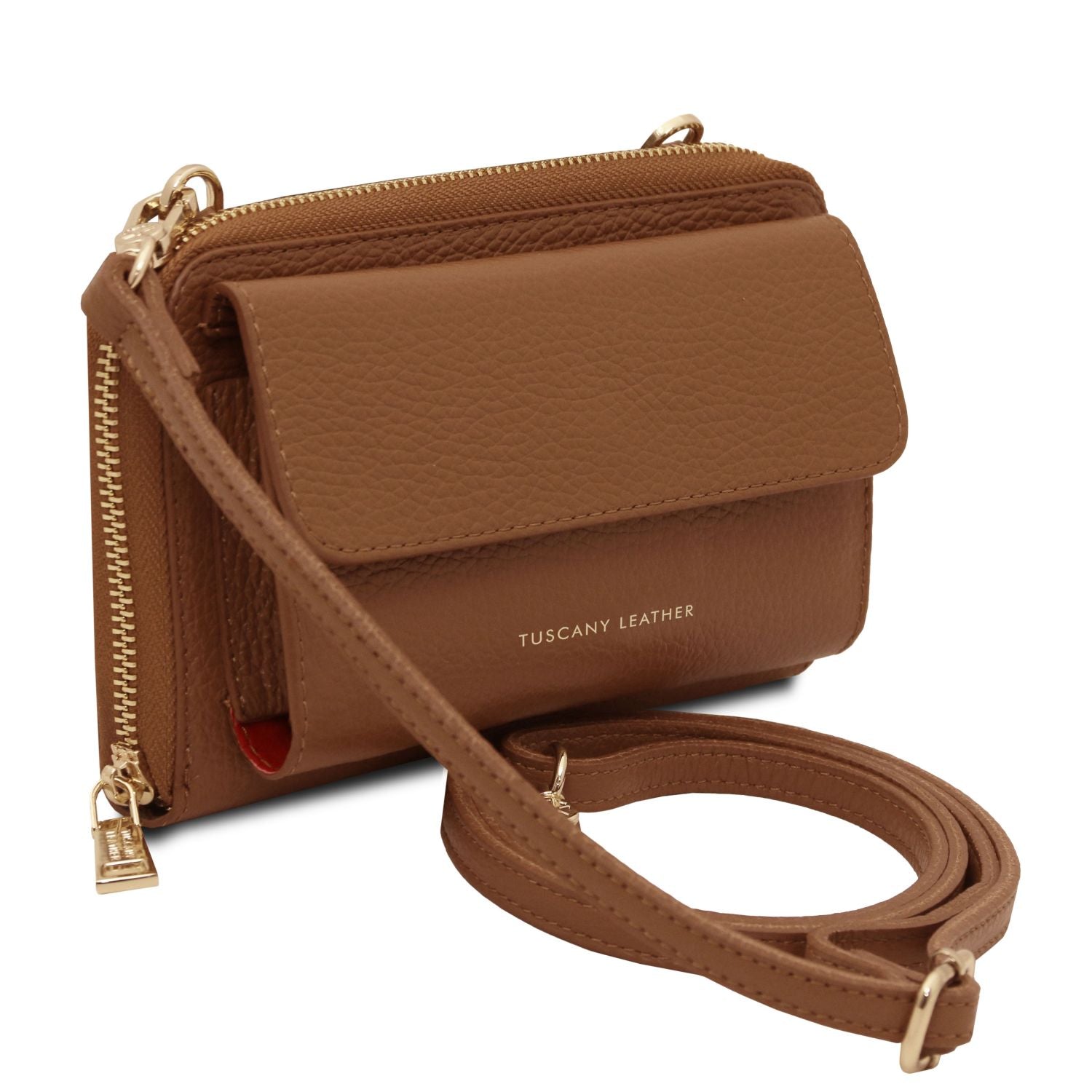 TL142433 – Urania – leren Portemonnee/phone holder with strap