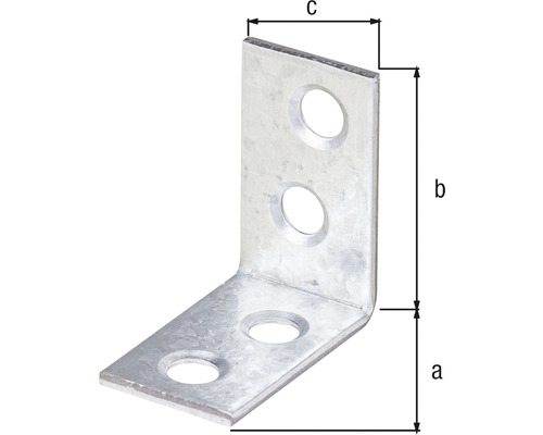 Stoelbeugel 25x25x14 mm sendzimir verzinkt 1 stuk