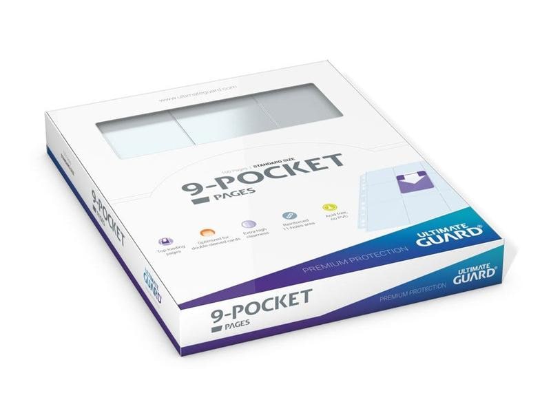Ultimate Guard Ordner-Einlagen 9-Pocket Pages 100 Stk. Hochwertige Ordnerseiten mit 9 Taschen
