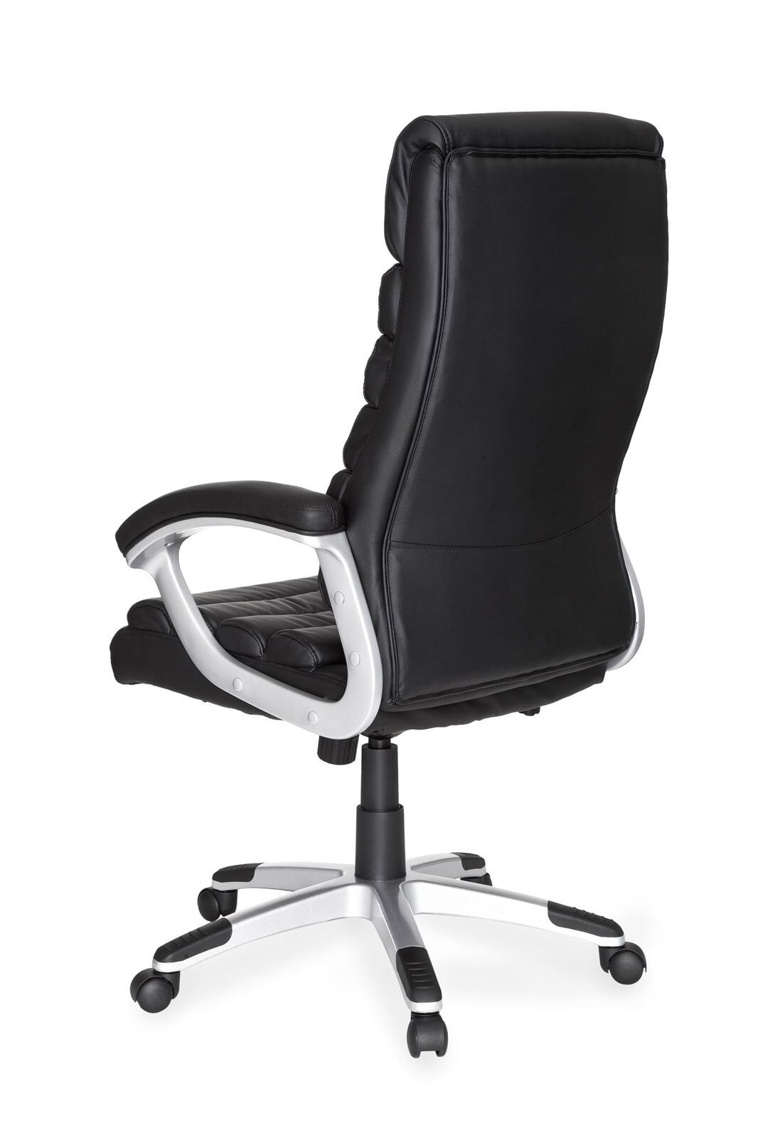 Bürostuhl Lederlook schwarz 60 x 125 cm