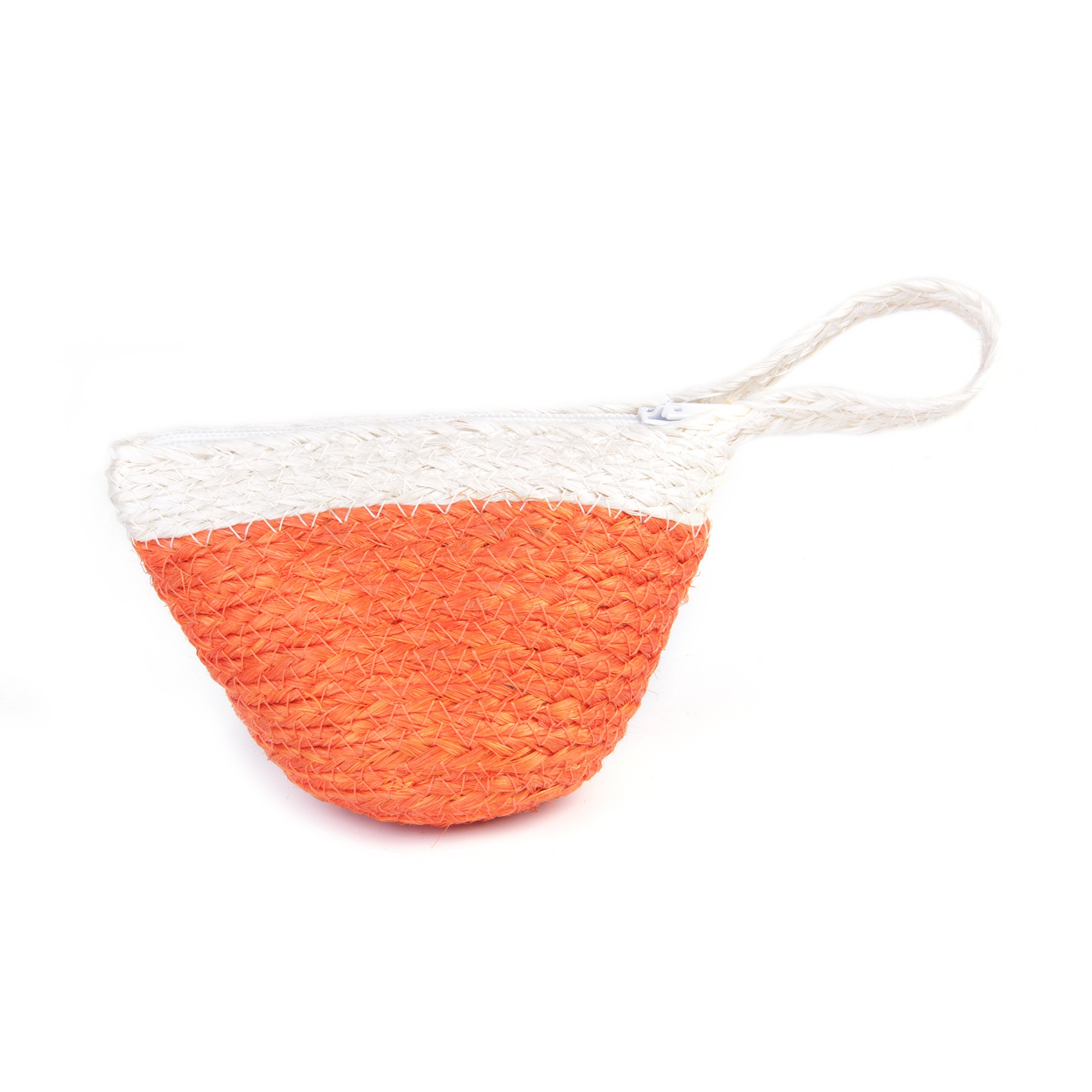 Geldbörse, mit Reißverschluss, orange/weiß, B 10 cm, H 7 cm günstig bestellen
