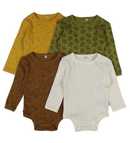 Pippi Baby Bodys L/æ - 4er-Pack - Lametta