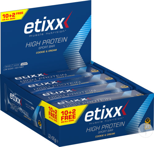 Etixx High Protein Sport Bar Cookie & Cream Pièces 12x55g