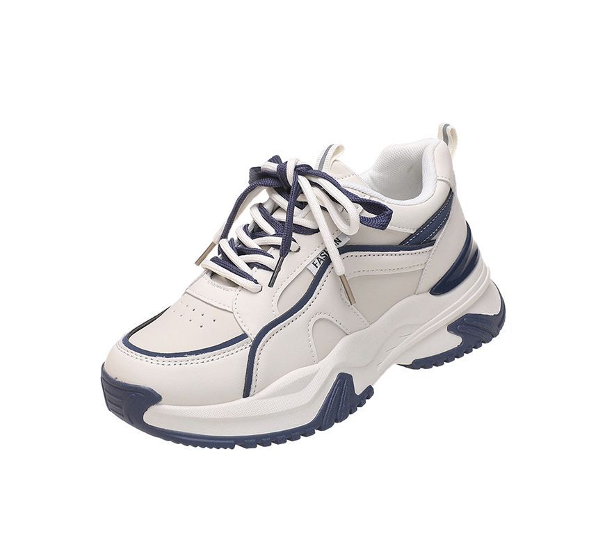 Inocha - Chunky sneakers van imitatieleer met kleurvlakken