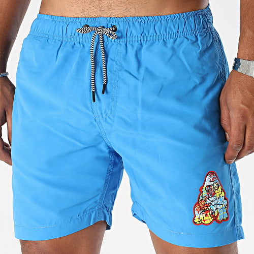 Short De Bain Gorille Graffiti Bleu Roi