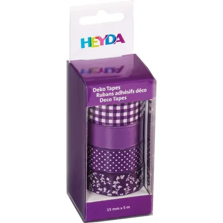 Heyda Deko Tape Colour Code Lila, 4er Packung