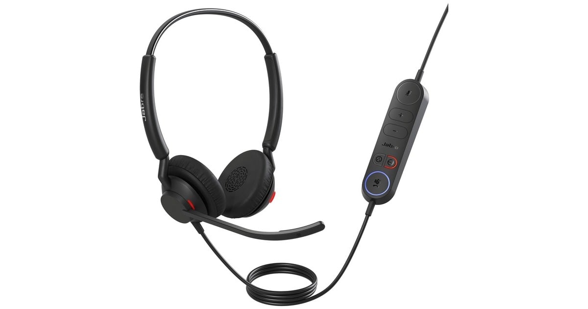 JabraJBR Engage 40 Inl. Link Stereo USB-A MS on-ear headset  (Zwart)