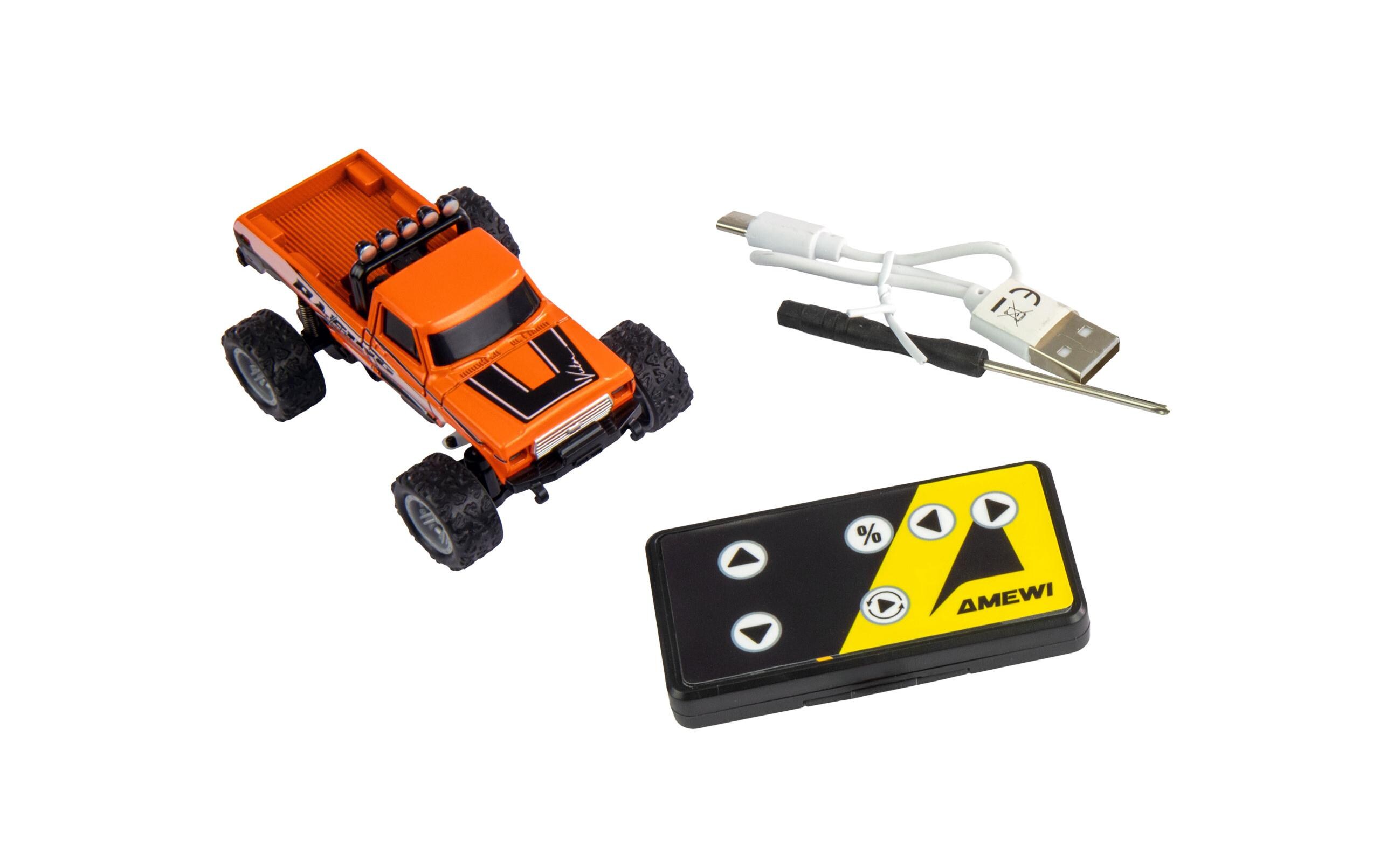 Monster Truck Die Cast 1:64 RTR, OrangeFerngesteuerte Monster Truck im Massstab 1:64