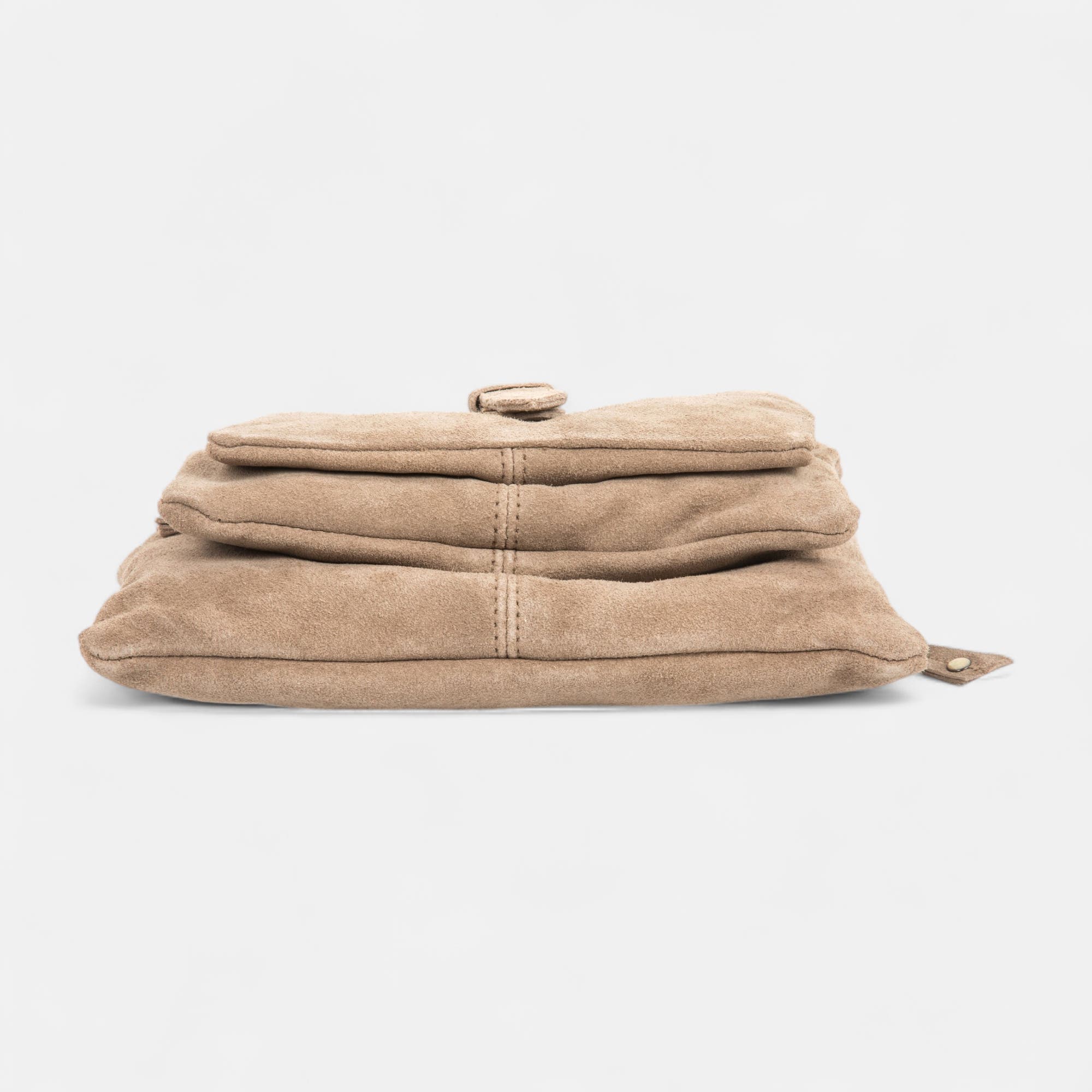 Sac bandoulière en cuir beige