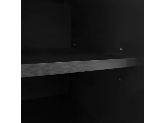Meuble à chaussures - avec une banquette et 3 portes - Noir