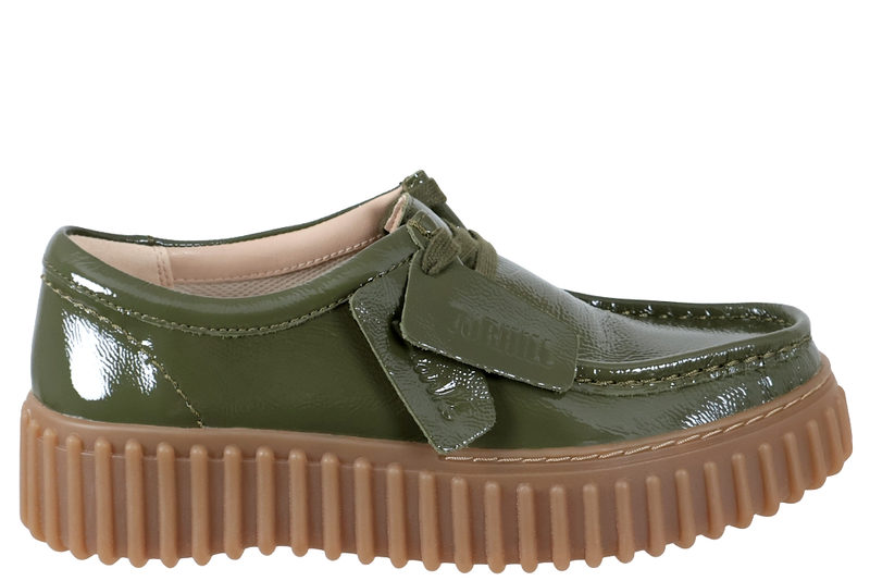 CLARKS TORHILL BEE SKO I OLIVENFARVET POLIDO
