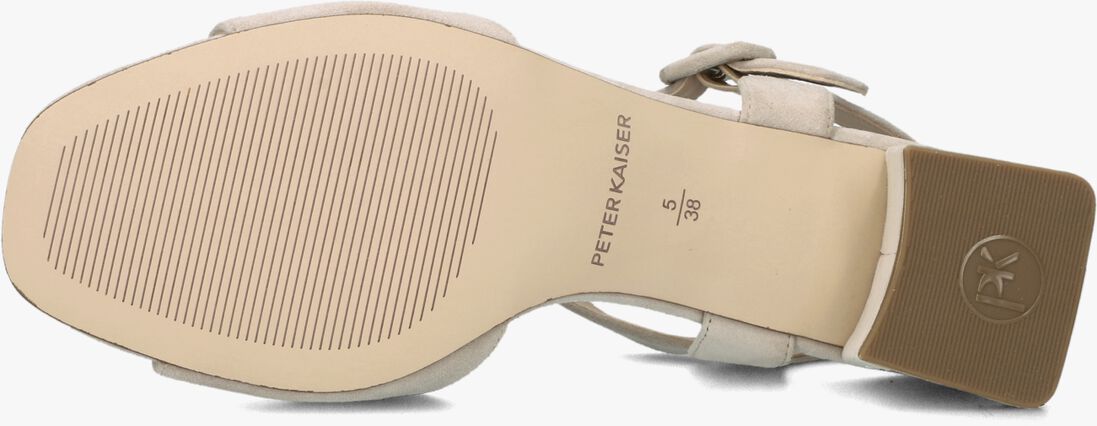 beige peter kaiser sandalen met hak 78240