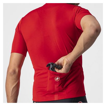 Maillot Manches Courtes Castelli Classifica Rouge