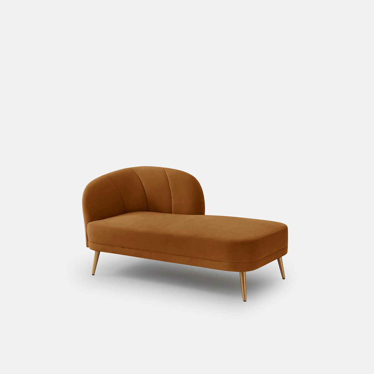 LA REDOUTE INTERIEURS<br>Cadeira longa de veludo, direita, Leone