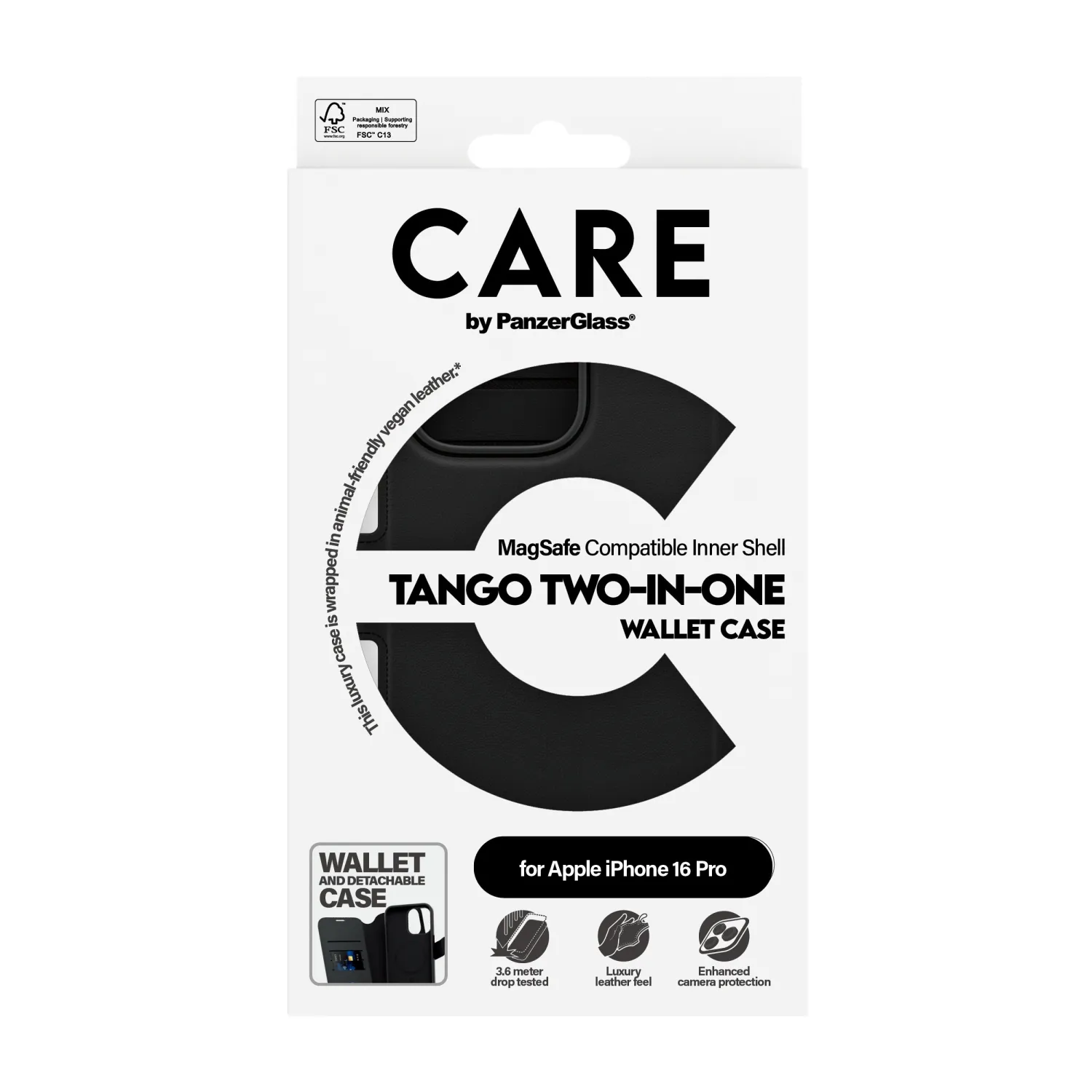 PanzerGlass CARE Cover Wallet iPhone 16 Pro 1330