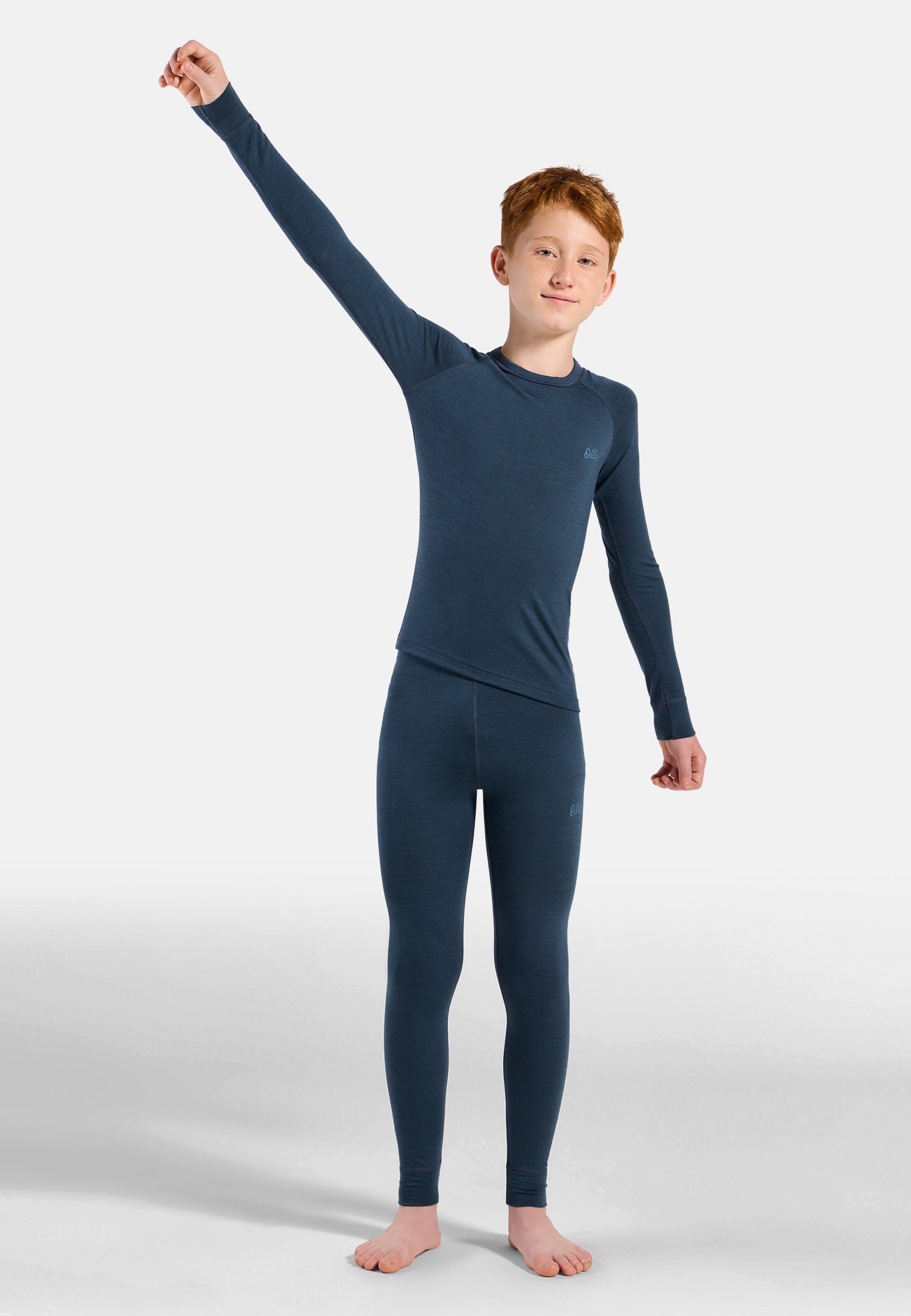 Natural Merino 200 Base layer Set in blue wing teal - blue ashes