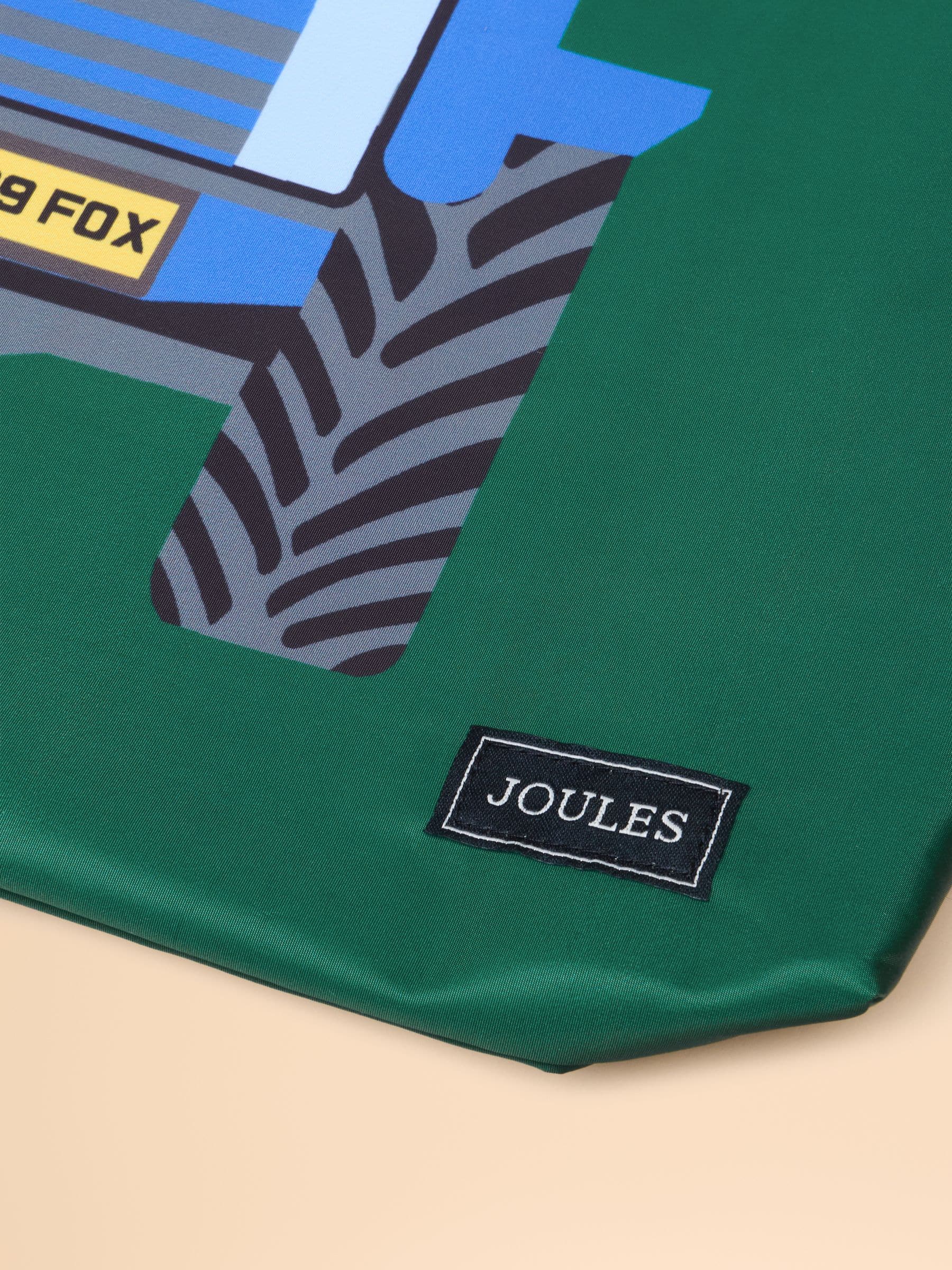 Groen & Blauw tractor - Joules Kids' Adventurer tas met trekkoord
