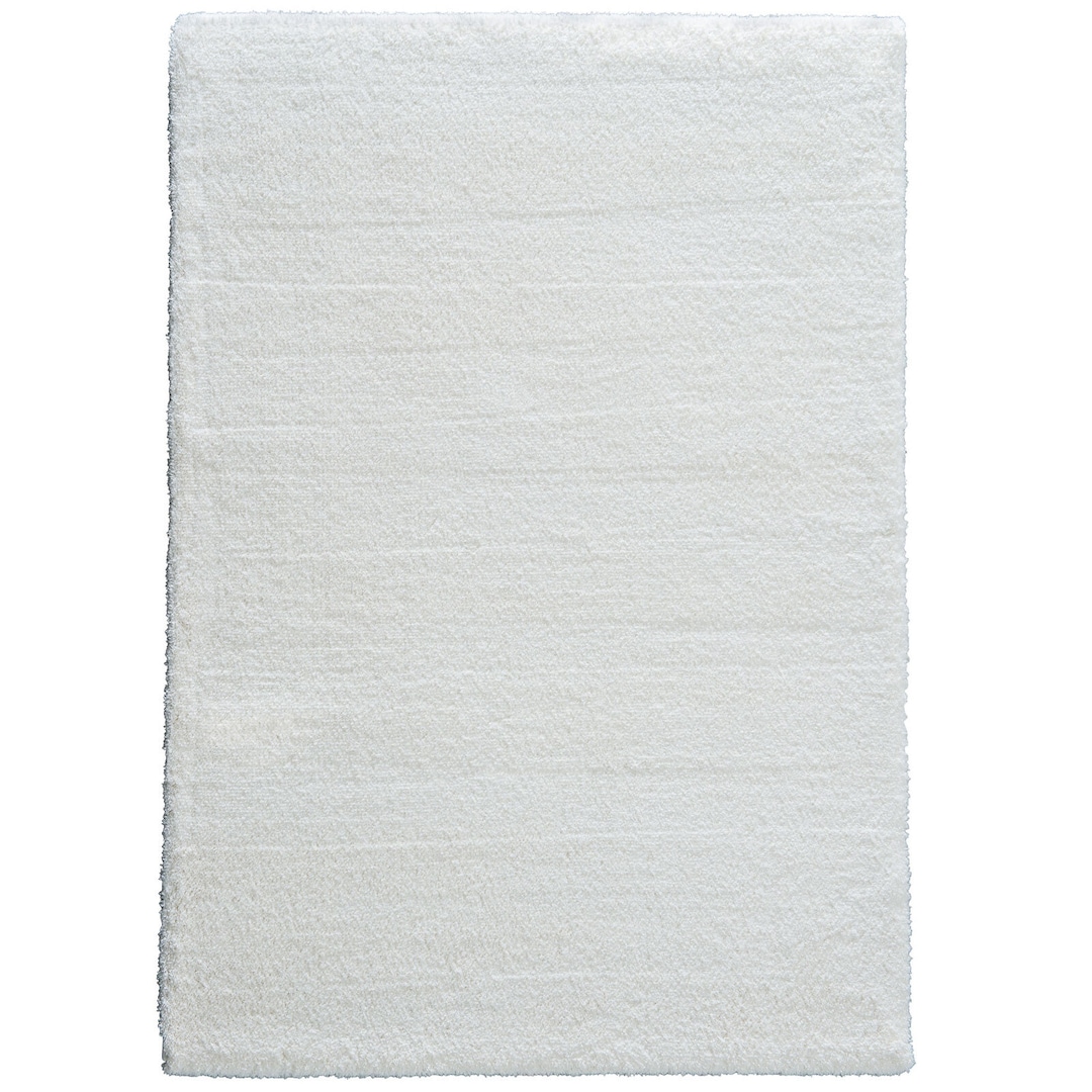 Hochflorteppich SALERNO 67 x 130 cm weiß