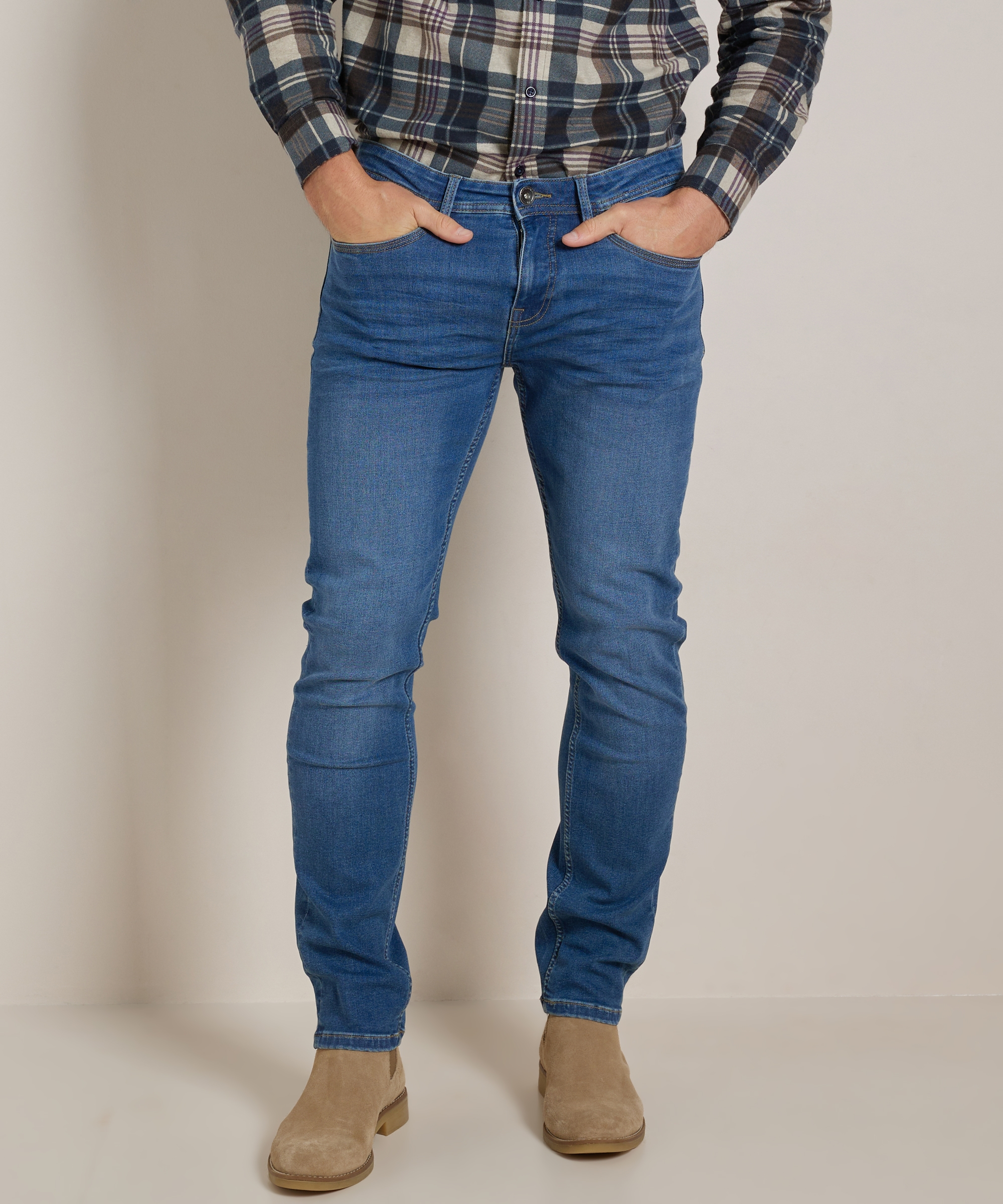 regular fit stretch jeans