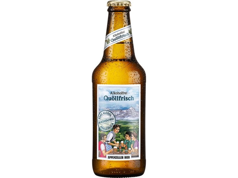 Appenzeller Bier Bier Quöllfrisch alkoholfrei 10 x 0.33 l Schweizer Lagerbier ohne Alkohol