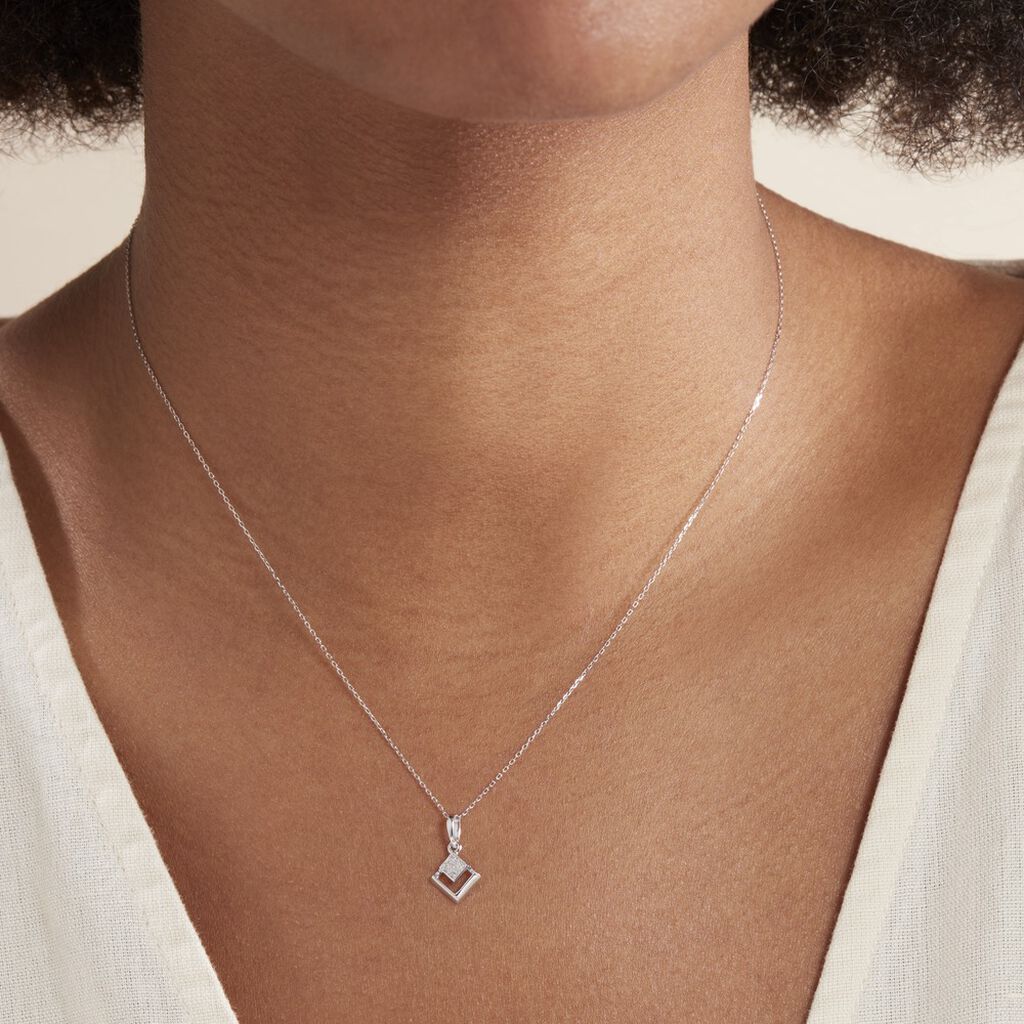 Collier Liana Or Blanc Diamant