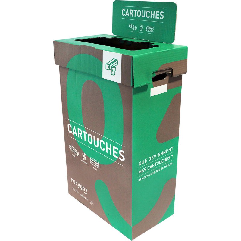 Service de collecte RECYGO - Boîte de collecte pour le tri et le recyclage des cartouches - Lot de 3 boîtes avec service inclus