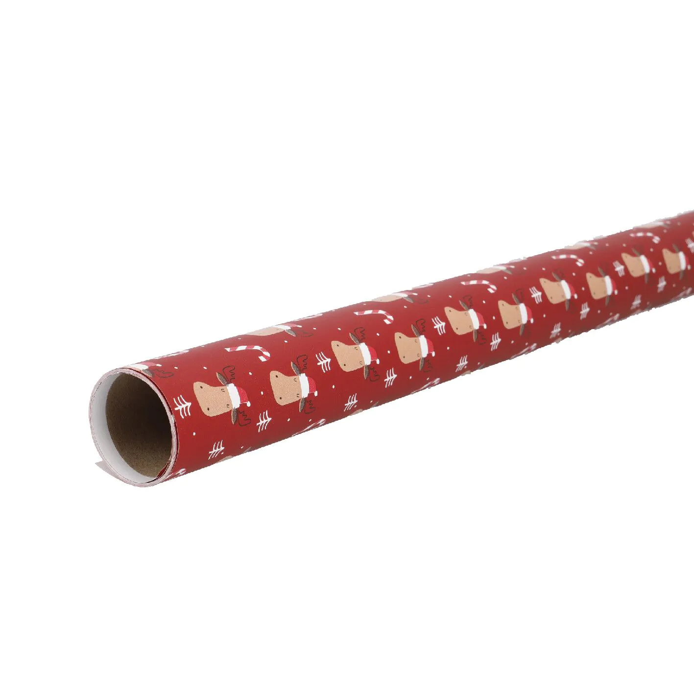 Weihnachtsgeschenkpapier mit Elch-Motiv - 2 m