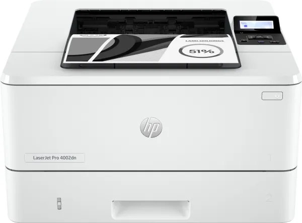 HP LaserJet Pro 4002dn - Printer - S/H - Duplex - laser - A4/Legal - 4800 x 600 dpi - op til 40 spm - kapacitet: 350 ark - USB 2.0, Gigabit LAN