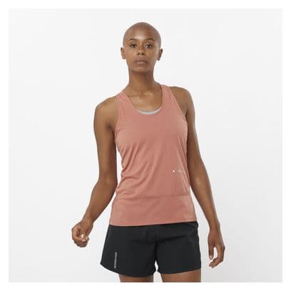 Débardeur Salomon Cross Run Rose Femme