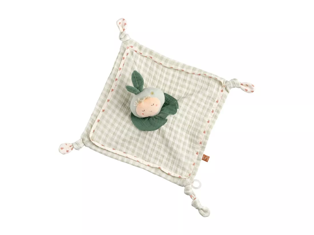 Doudou mouchoir jardinier en coton Vert