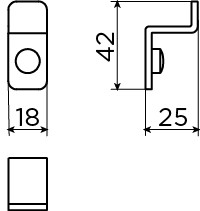 Clou Fold enkel handdoekhaakje wit mat