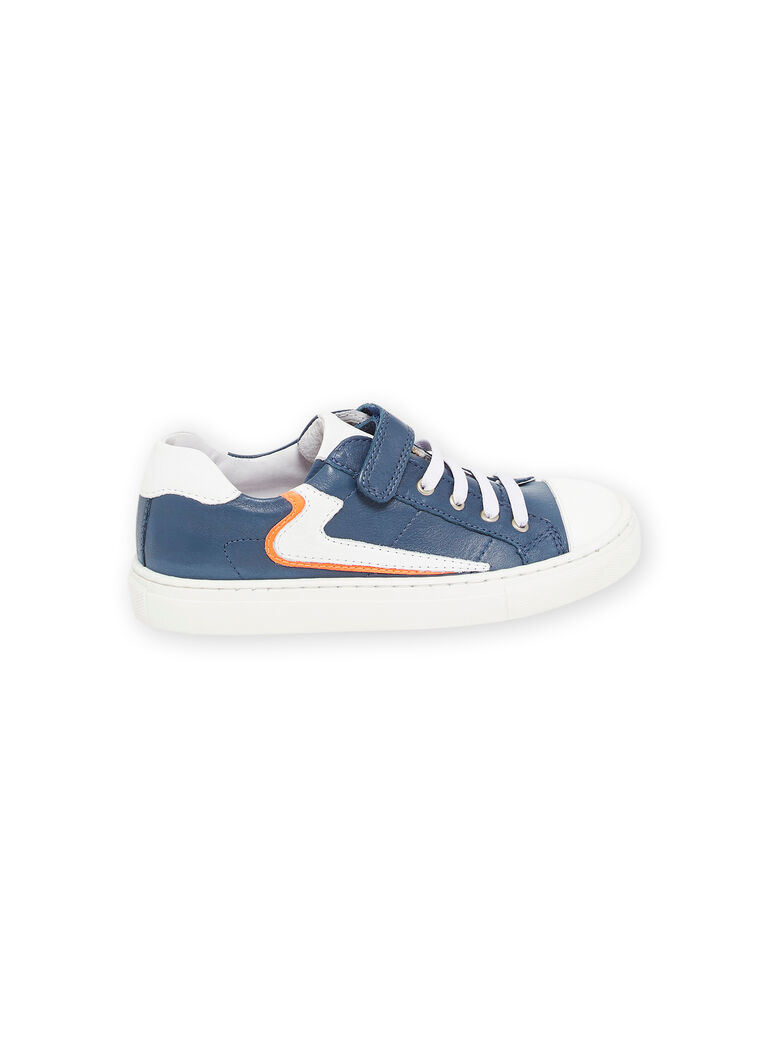 Baskets en cuir bleu marine