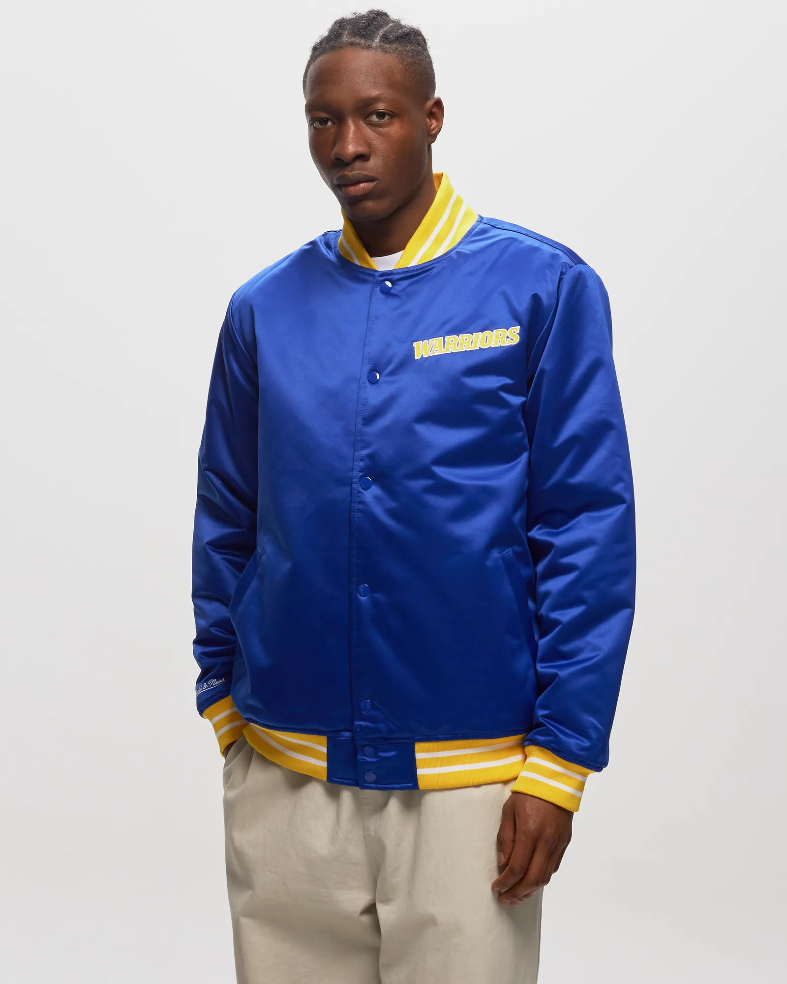 Mitchell & Ness NBA Heavyweight Satin Jacket Golden State Warriors