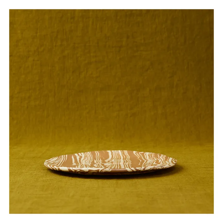Franca Atelier Assiettes en terre melée - Set de 2 | Marbré brun
