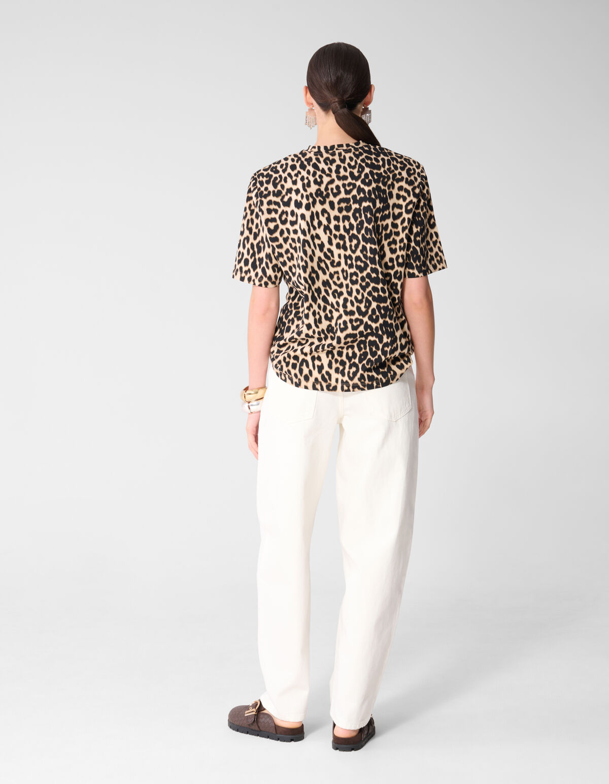 Leopard Padded T-shirt Bruin