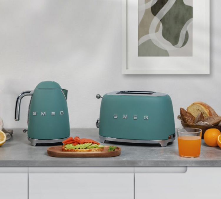 Grille-pain SMEG Vert émeraude mat TSF01EGMEU 2 tranches
