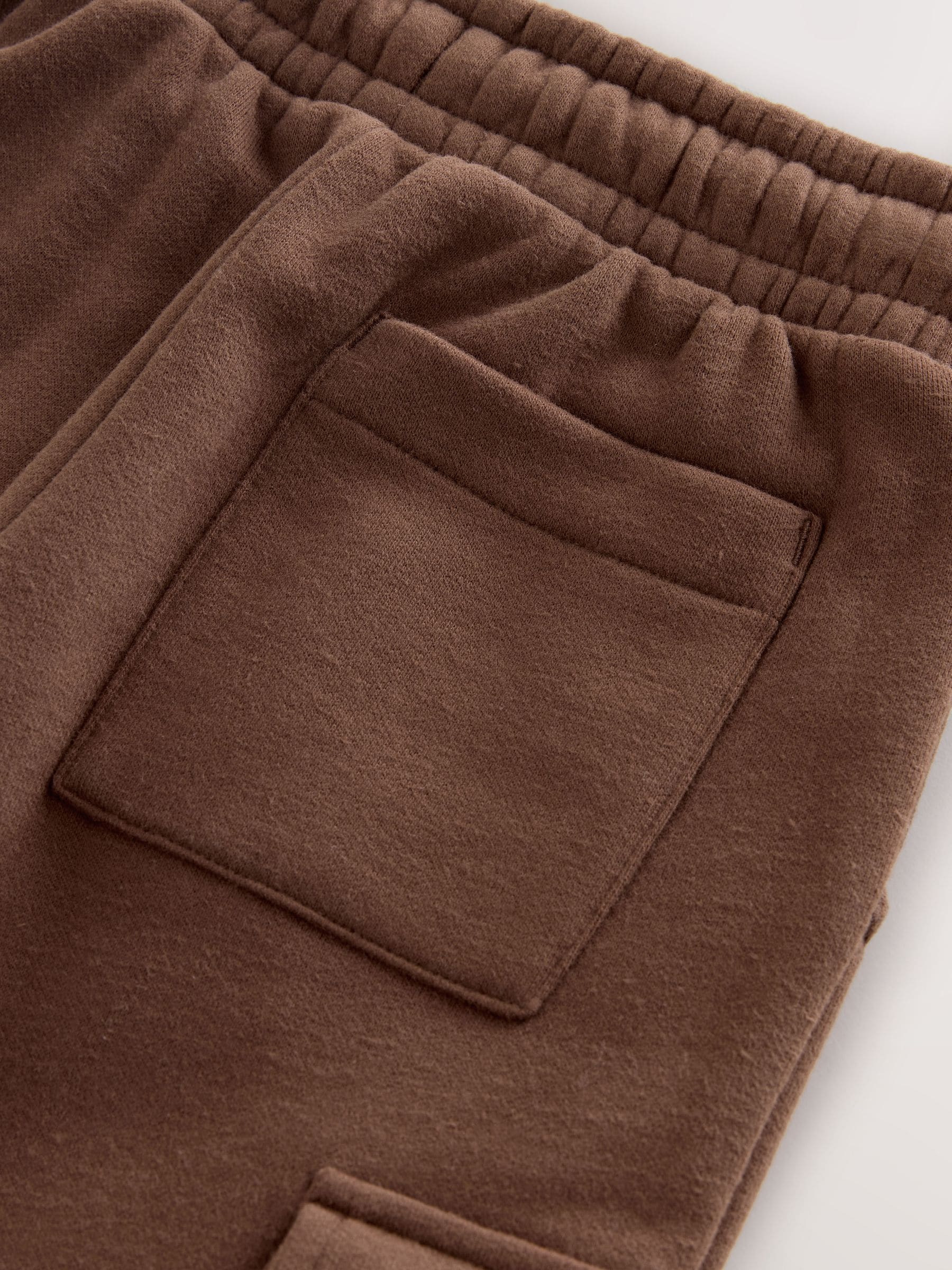 Chocoladebruin - Zacht aanvoelende jersey utility joggingbroek (3mnd-7jr)