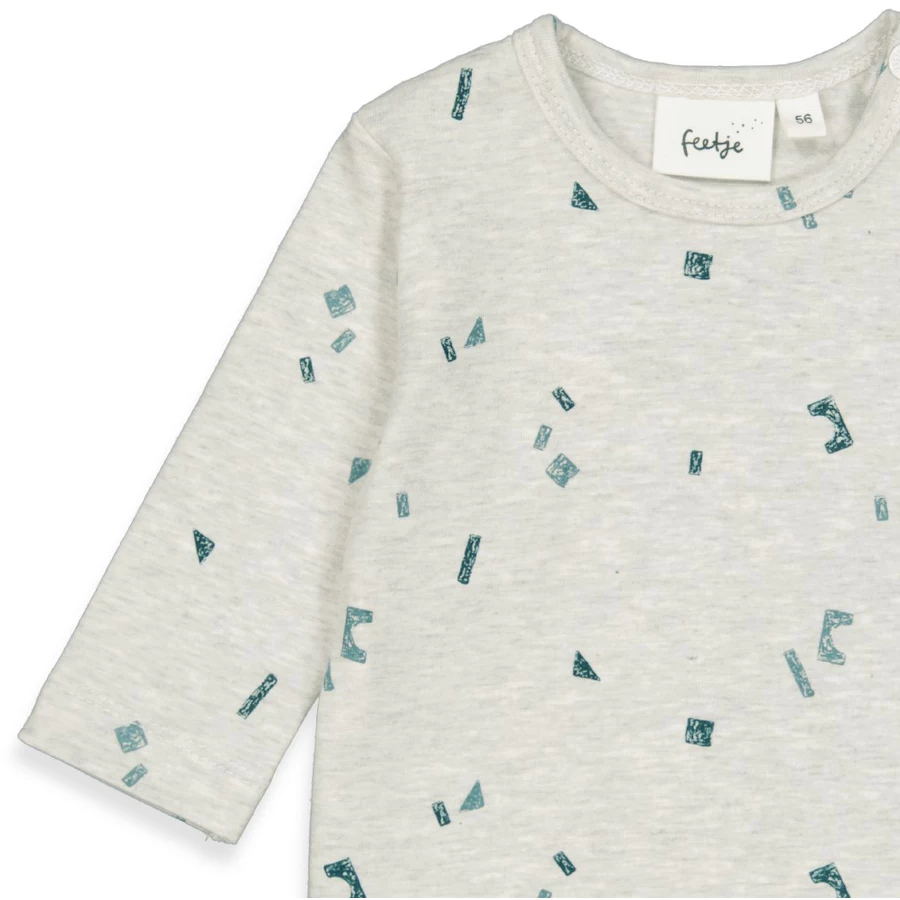 Feetje Langarmshirt Family Grijs Melange