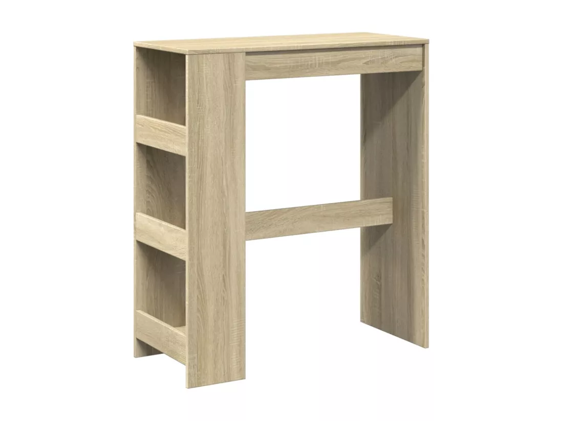 Table de bar avec étagères chêne sonoma bois d'ingénierie