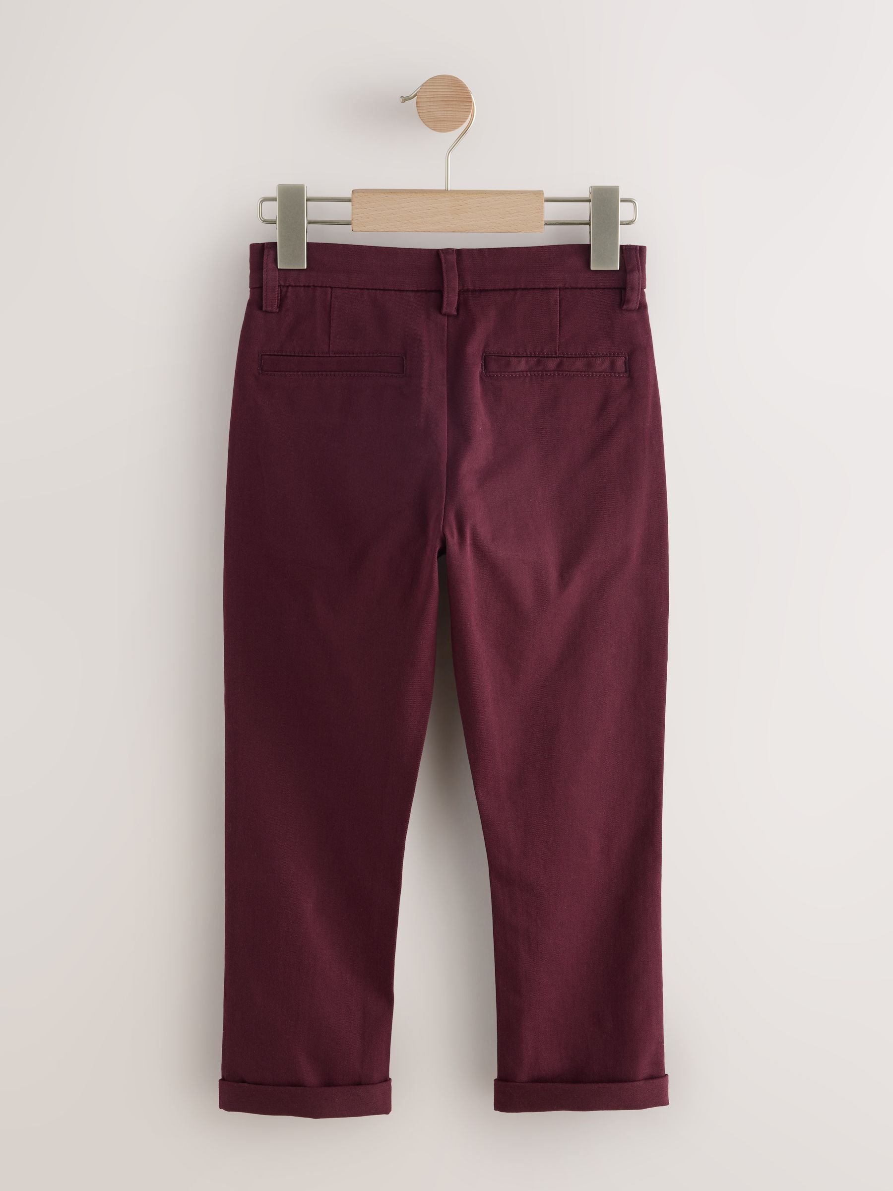 Bordeauxrood - Stretchy chino's (3-17jr)
