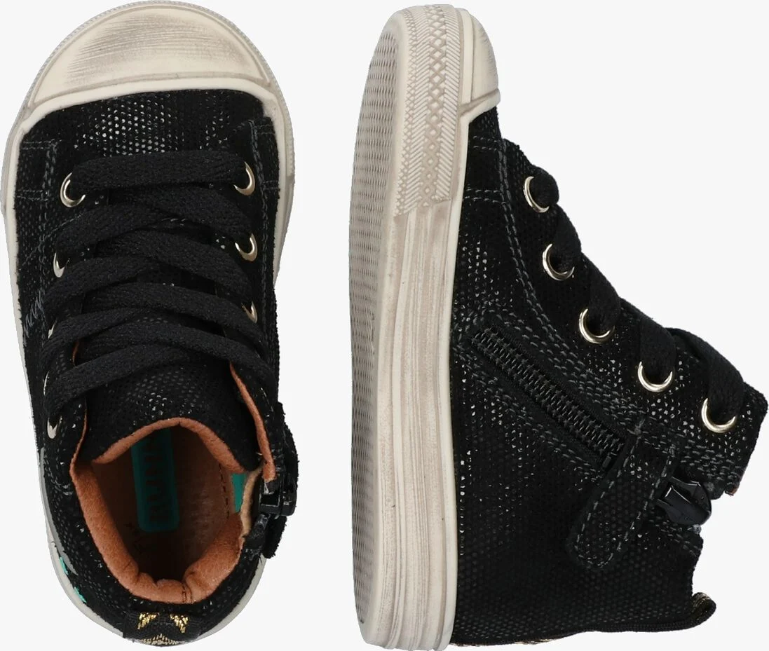 BUNNIESJR zwarte bunniesjr hoge sneaker frans ferm