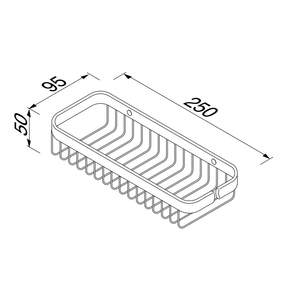 Geesa Basket douchemand 25cm chroom